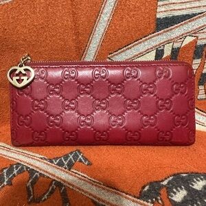 GUCCI ❤️🌟GUCCISSIMA ZIPPY WALLET W/ GG HEART ZIPPER PULL ⭐️